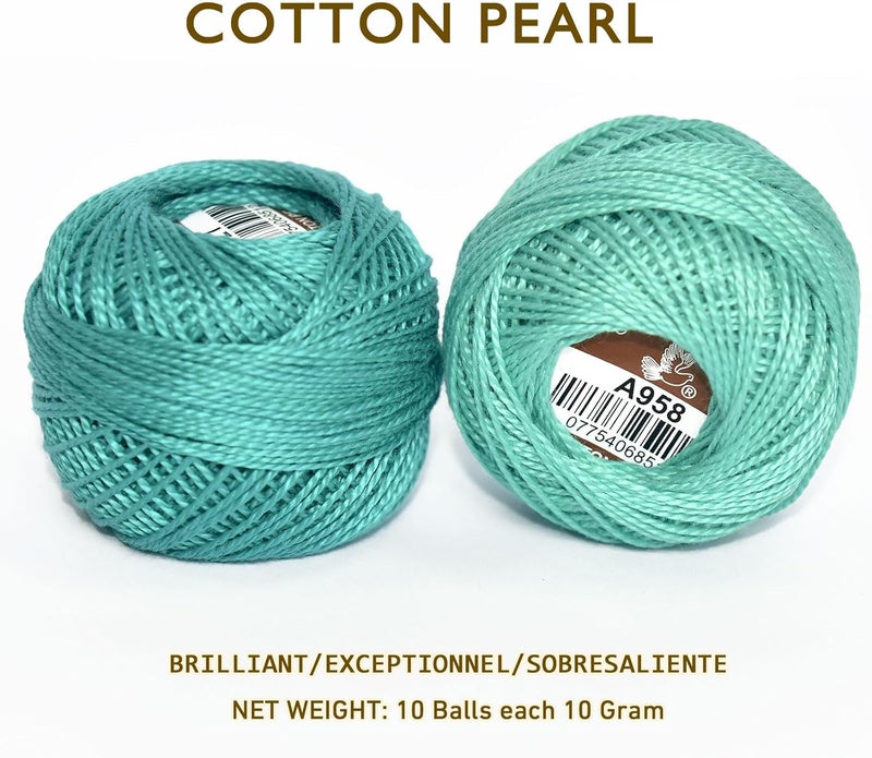 colored bird Double Mercerized Egyptian Long Staple Cotton Pearl Thread Ball 10 Grams Rainbow Color Embroidery Thread 10 Colors per Box for Crochet Hardanger Cross Stitch Hand Embroidery,cayon Series - Image 5